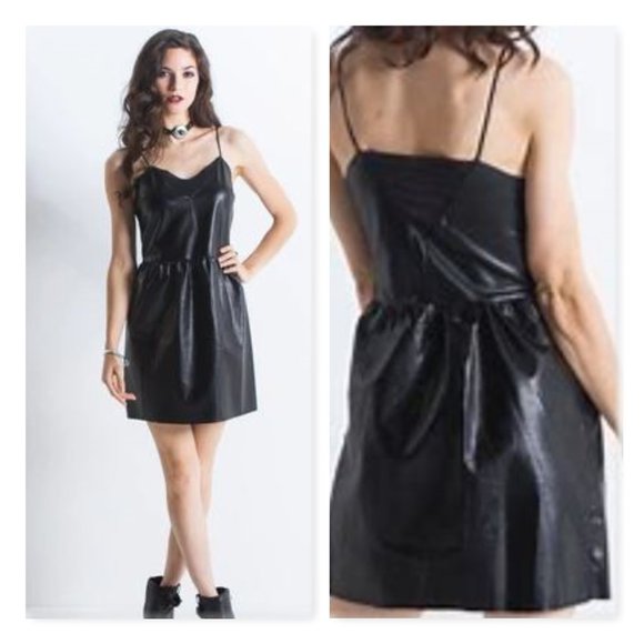 Aurelia Vegan Leather Cami Dress - Picture 1 of 8